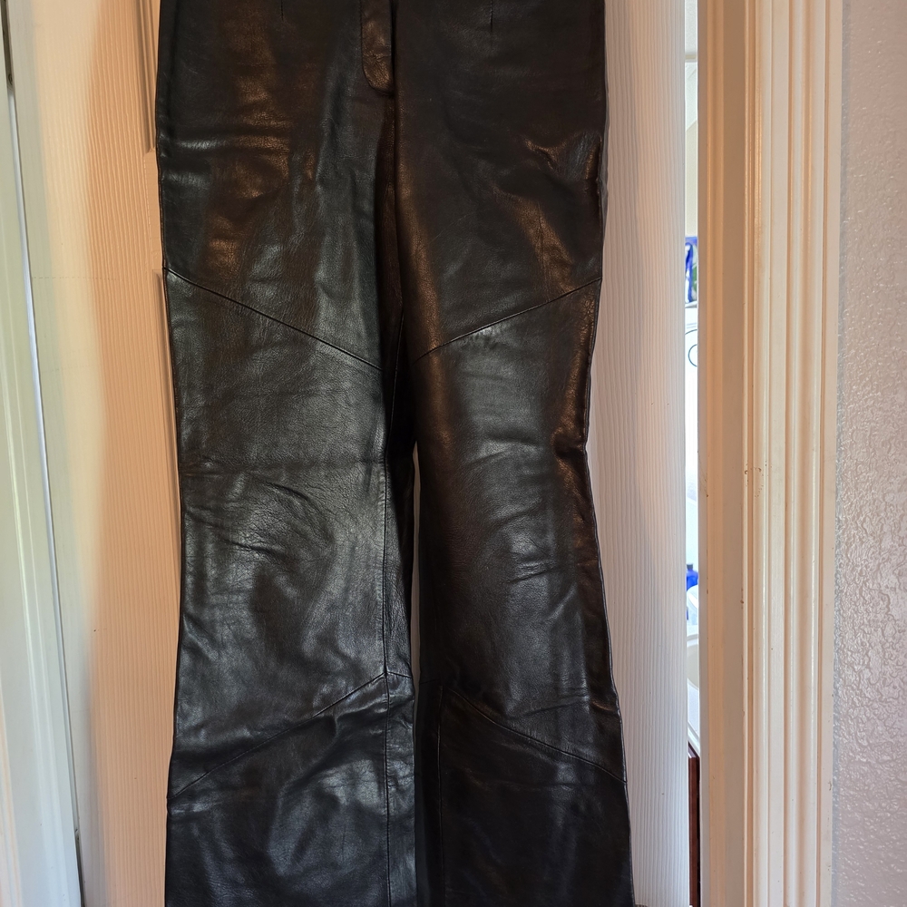 Wilsons Leather Black Flare Pants